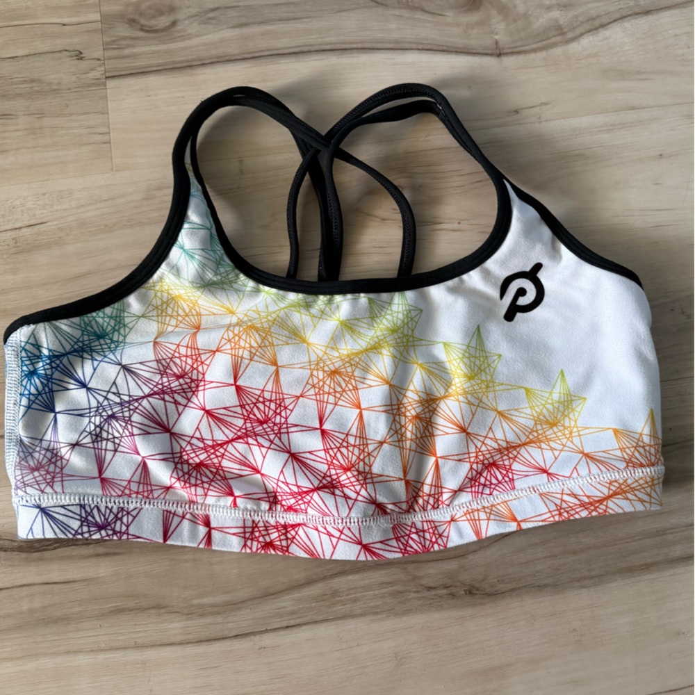 Peloton Colorful Geometric Women's Sports Bra Top